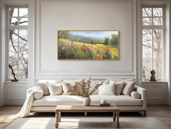 Wild Flower Symphony 24x48 $3500 at Hunter Wolff Gallery